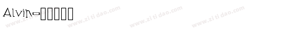 Alvin字体转换