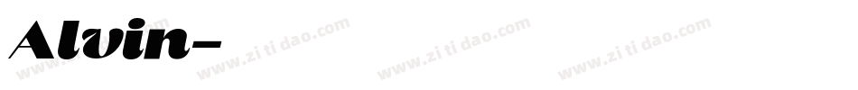 Alvin字体转换