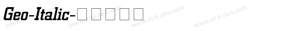 Geo-Italic字体转换