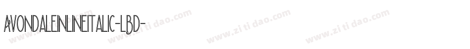 AvondaleInlineItalic-lBd字体转换