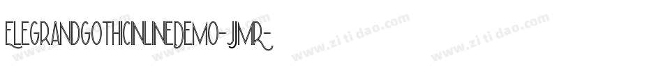 ElegrandGothicInlineDemo-jJMR字体转换