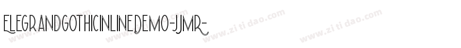 ElegrandGothicInlineDemo-jJMR字体转换