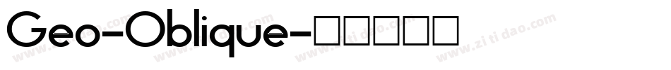 Geo-Oblique字体转换