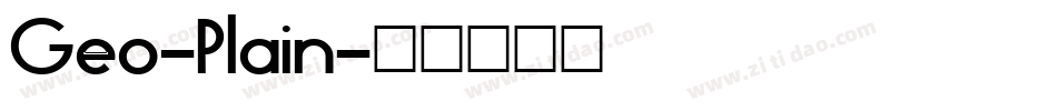 Geo-Plain字体转换