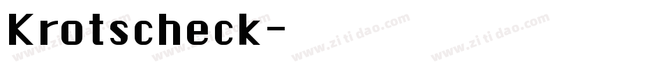 Krotscheck字体转换