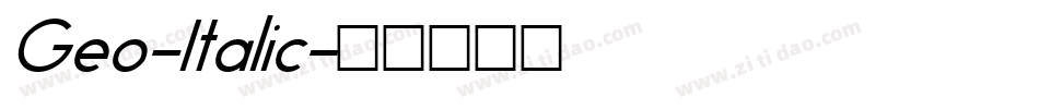 Geo-Italic字体转换