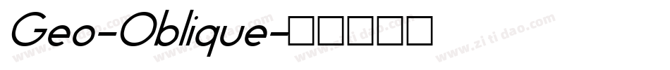 Geo-Oblique字体转换