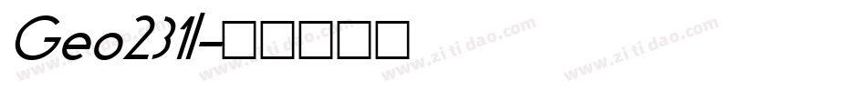 Geo231l字体转换
