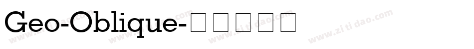 Geo-Oblique字体转换