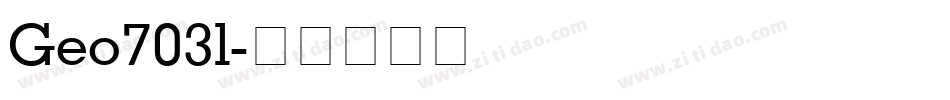 Geo703l字体转换