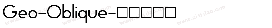 Geo-Oblique字体转换