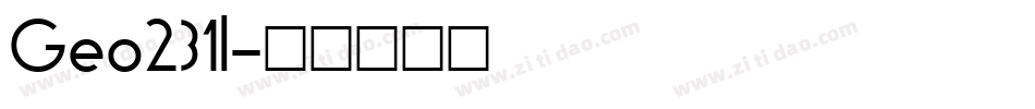 Geo231l字体转换
