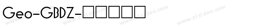 Geo-GBDZ字体转换