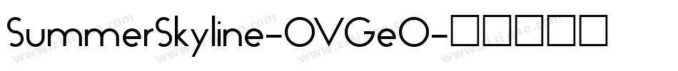 SummerSkyline-OVGeO字体转换