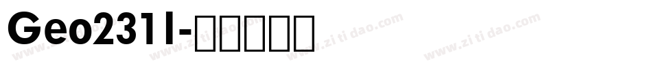 Geo231l字体转换