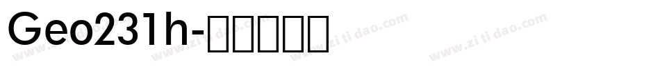 Geo231h字体转换