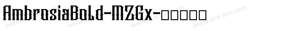 AmbrosiaBold-MZGx字体转换