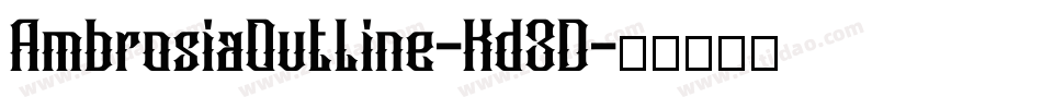 AmbrosiaOutline-Kd3D字体转换