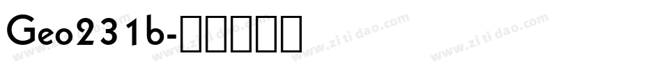 Geo231b字体转换