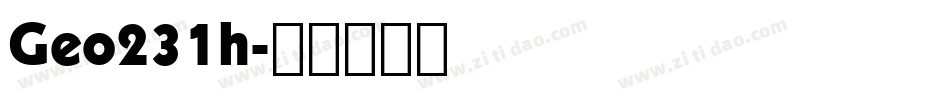 Geo231h字体转换