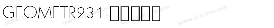 GEOMETR231字体转换