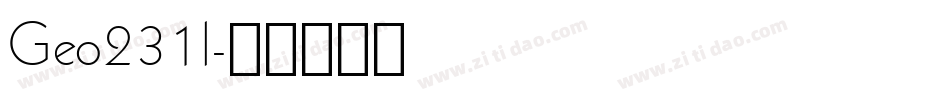 Geo231l字体转换