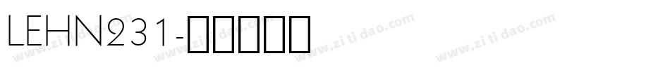 LEHN231字体转换