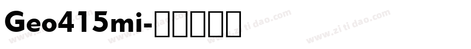Geo415mi字体转换
