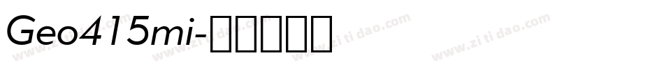 Geo415mi字体转换