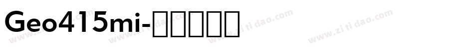 Geo415mi字体转换