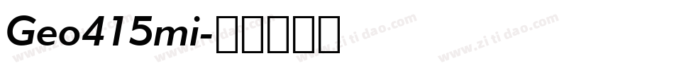 Geo415mi字体转换