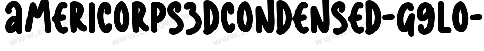 Americorps3DCondensed-G9lO字体转换