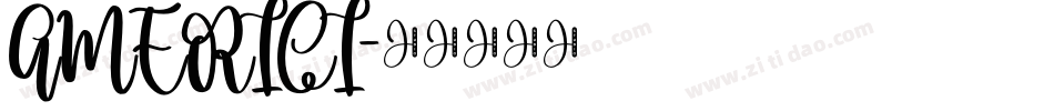AMERICI字体转换