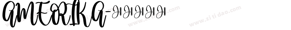 AMERIKA字体转换