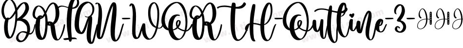 BRIAN-WORTH-Outline-3字体转换