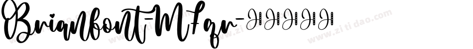 Brianfont-M7qr字体转换