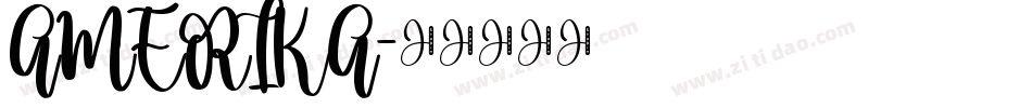 AMERIKA字体转换