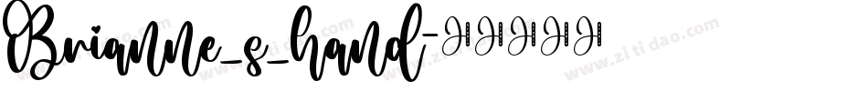 Brianne_s_hand字体转换