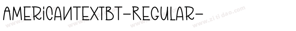 AmericanTextBT-Regular字体转换