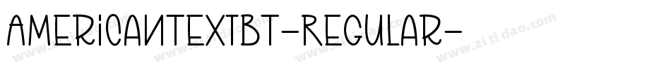 AmericanTextBT-Regular字体转换