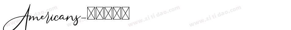 Americans字体转换