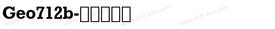 Geo712b字体转换