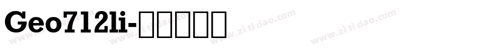 Geo712li字体转换