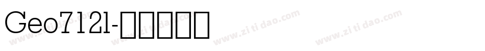 Geo712l字体转换