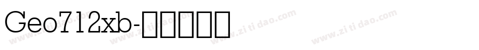 Geo712xb字体转换