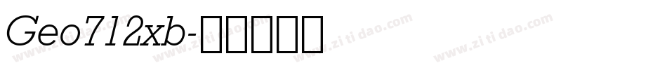 Geo712xb字体转换