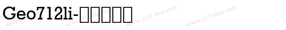 Geo712li字体转换