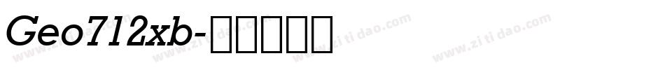 Geo712xb字体转换