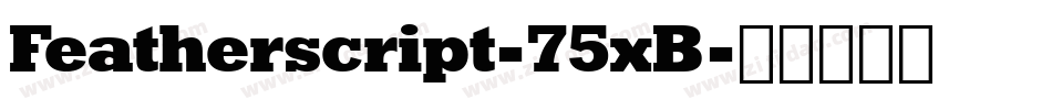 Featherscript-75xB字体转换