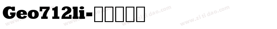 Geo712li字体转换
